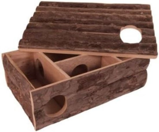 Moorland Egelhuis Met Inlooptunnel – 35x27 Cm, FSC-hout, Geen Bodem, Labyrintingang – Weerbestendig, Afneembaar Dak – Voor Tuin, Als Voeder- En Schuilplaats