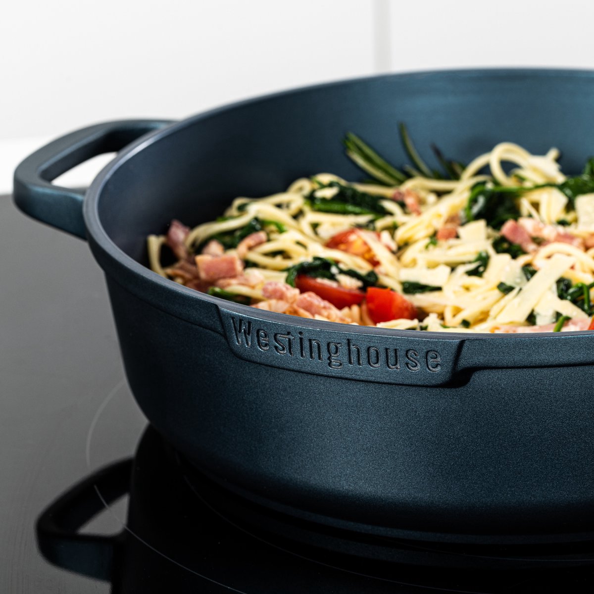 Westinghouse Performance 9-delige Pannenset – Koekenpannen + Braadpannen + Hapjespannen + Wokpan + Grillpan + Steelpan – Inductie – Blauw – foto 6