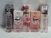 Belize Beauty damesparfum cadeauset met 5 verschillende eau de parfum 15 ml.