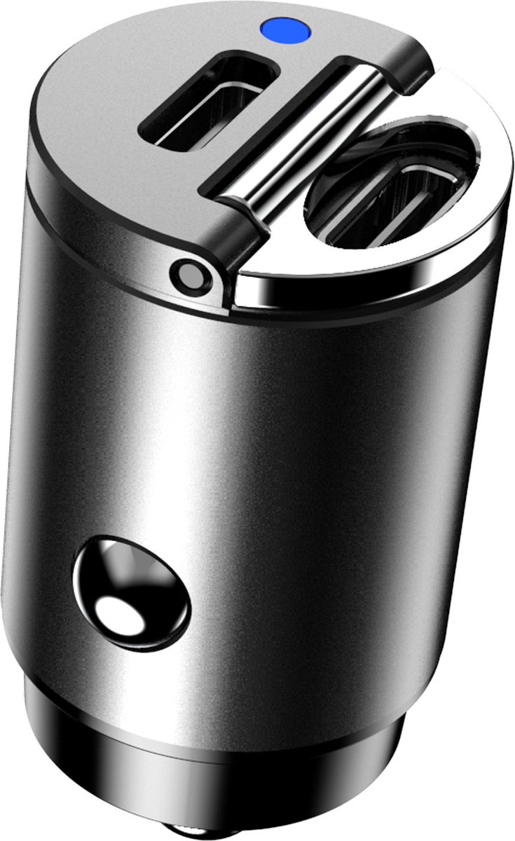 MMOBIEL Dual USB C Autolader Adapter – 45W Sigarettenaansteker USB Snellader – Ultra Compact Autotelefoon Lader – USB Oplader Geschikt voor iPhone 15 14 13 12 Pro Max, Samsung S24 S23 S22 S21 - MMOBIEL