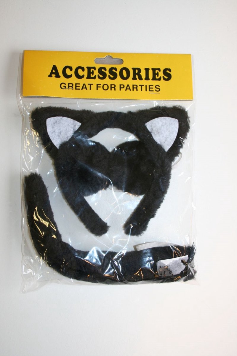 Kattenset - Zwart wit - 3 delig