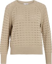 Vila Trui Vitoto L/s O-neck Knit Top 14092285 Feather Grey Dames Maat - XL