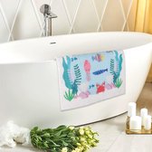 Douchemat, antislip, 60 x 60 cm, veilige antislipmat, douche, comfortabele badmat met afvoergaten, douchemat, antislip, schimmelbestendig en machinewasbaar, voor kinderen, senioren en familie