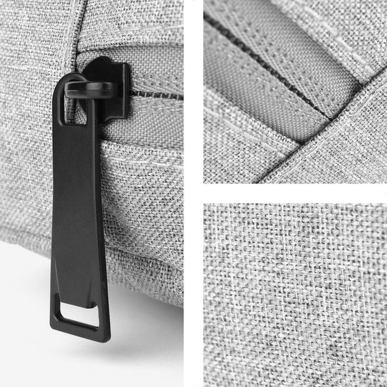 Housse pour ordinateur portable 17 pouces - Housse pour ordinateur portable adaptée à MacBook Pro - Housse pour tablette - avec étui de rangement pour câbles - Grijs