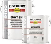 Rust-Oleum 9100 Epoxy Topcoat Set High Solid + Verharder - Dekkend - 1 Liter - Wit - Vloerlak