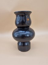 Daan Kromhout Vaas - Zwart - 12x19cm - Mat - Aardewerk - Black Vase