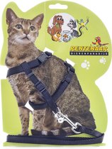 Kattentuigje - Katten tuigje - Kattentuigje met looplijn - Tuigje kat - Katten harnas - Looplijn kat - Katten tuigje met looplijn - Katten lijn - Zwart