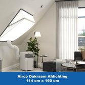 Airco Dakraam Afdichtkit - 114 x 160 cm – Geschikt voor Velux: SK10 (GGL 610, s10) Fakro/Optilight: Maatcode 50 - Airco Slang Afsluiten - Tuimelvenster Oplossing – Dakraam Afdichting Raamafdichtingskit – Kylians