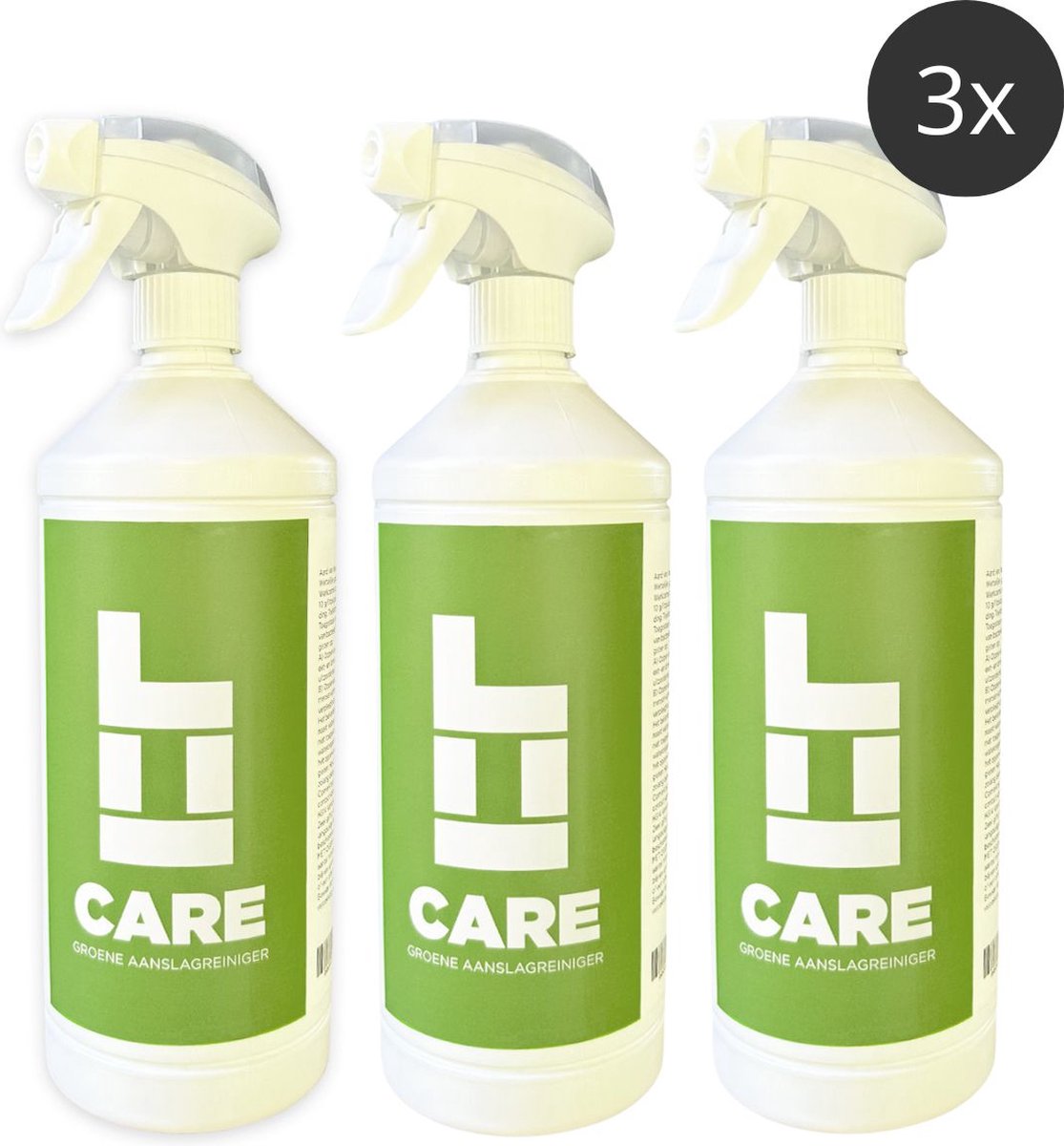 Groene aanslagreiniger set/3 | groene aanslagverwijderaar voor tuinmeubelen | kant en klaar | spray 1 liter | Bubalou