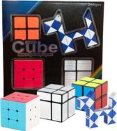 Apeiron speed cube - speed cube Set Avec 4 puzzles - speed cube set - casse-tête - cube - cube puzzle - cube magique - coffret cadeau - cadeau - serpent magique - pour enfants et adultes