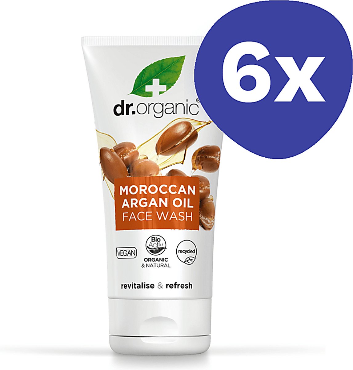 Goedkoopste Dr Organic Argan Olie Gezichtsreiniger (6x 150ml
