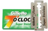 Gillette - 7 O'clock Super - Lames à double Edge en acier inoxydable (5 pièces) - Lames de Lames de rasoir à double tranchant