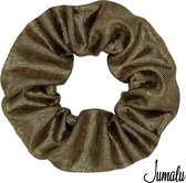 Jumalu scrunchie metallic haarwokkel haarelastiekjes - black gold - 1 stuk