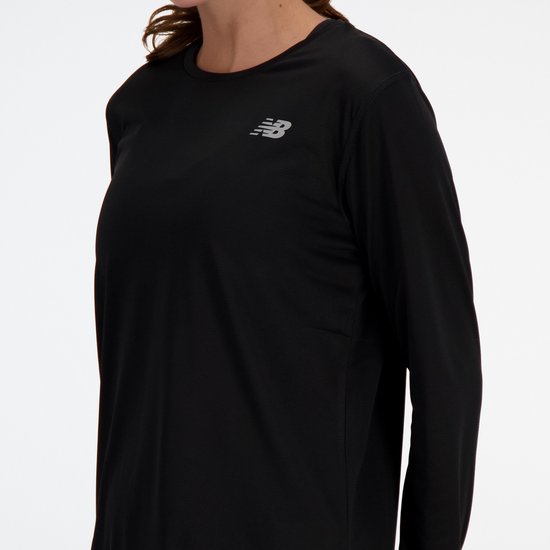 Chemise de sport à manches longues New Balance pour femme - Zwart - Taille L