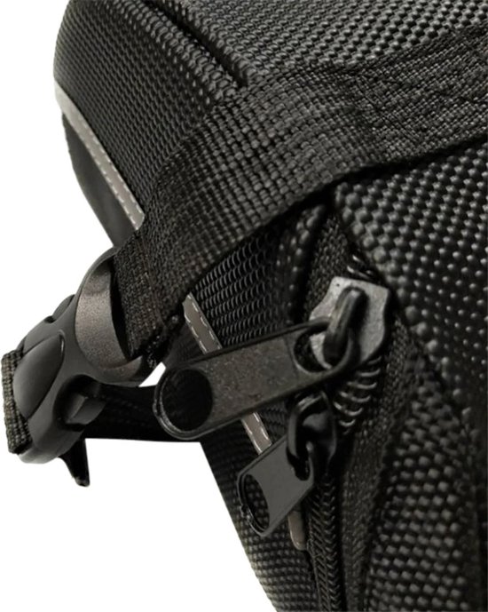 Zadeltas - Fiets - Nylon Tas - Waterdichte Zadel Tas - Kofferbak - Tas - Achter Pack Tas - Mtb - Accessoires - Outdoor - Zwart van Merkloos — afbeelding 4