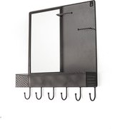 Housevitamin Zwart metalen spiegel - 40x10x46cm
