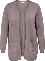 ONLY CARMAKOMA CARESLY L/S OPEN CARDIGAN KNT NOOS Dames Vest - Maat M