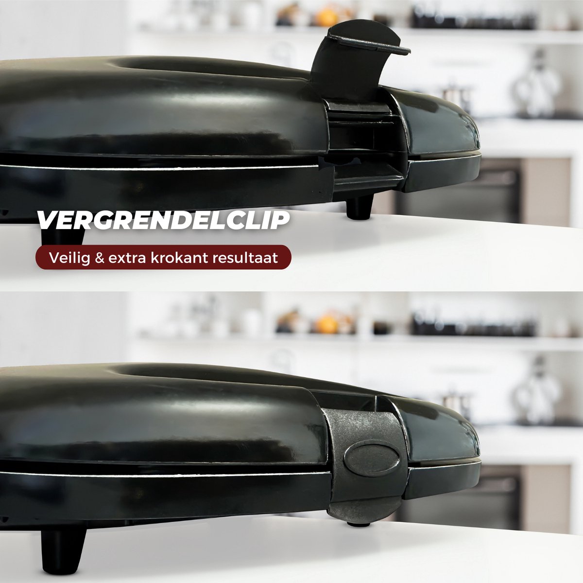 COOK-IT Tosti IJzer - Compact Grill Apparaat - Sandwich Maker - Anti Aanbaklaag - Croque Monsieur Toestel — cadeau in Kookcadeaus - foto 5