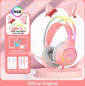 Onikuma X15 Pro Over-Ear Hoofdtelefoon - Koptelefoon - Gaming Headset - Bedraad - Kat Oren voor - Pc - Ps4