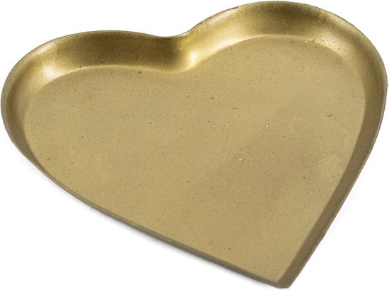 Metalen tray hart goud