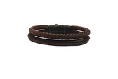 Josh armband heren brown vintage black 21 cm