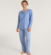 Calida Shell Nights Pyjama lange broek - 399 Blue - maat 48/50 (48-50) - Dames Volwassenen - 100% katoen- 44753-399-48-50