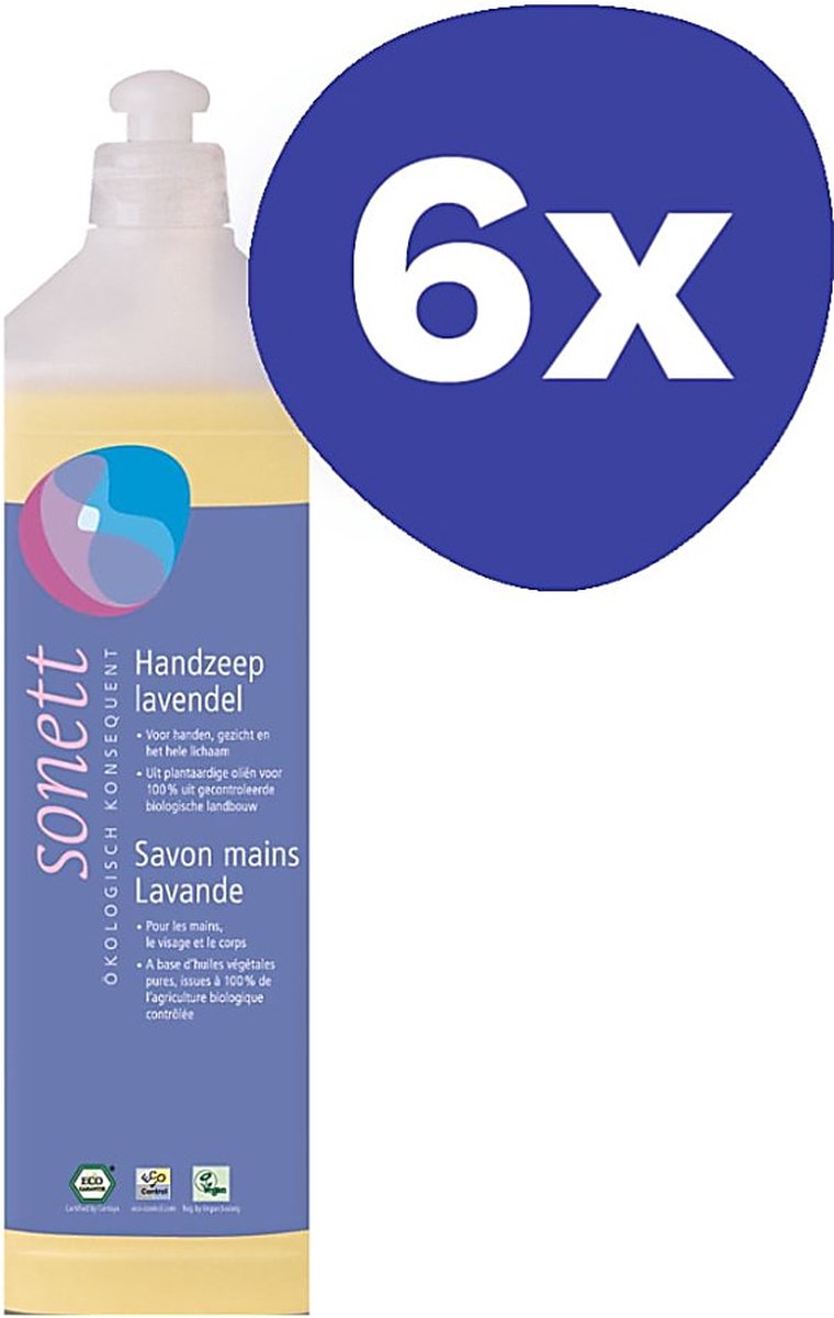 Goedkoopste Sonett Handzeep - Lavendel (6x 1L