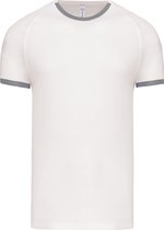 SportT-shirt Unisex 3XL Proact Ronde hals Korte mouw White / Fine Grey 100% Polyester