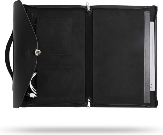 Porte-documents en cuir Baltan - Sac pour ordinateur portable - 15/16 pouces - Zwart - 41 x 31 x 2,5 CM