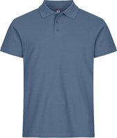 Clique Basic Polo - Staalblauw - Maat XL