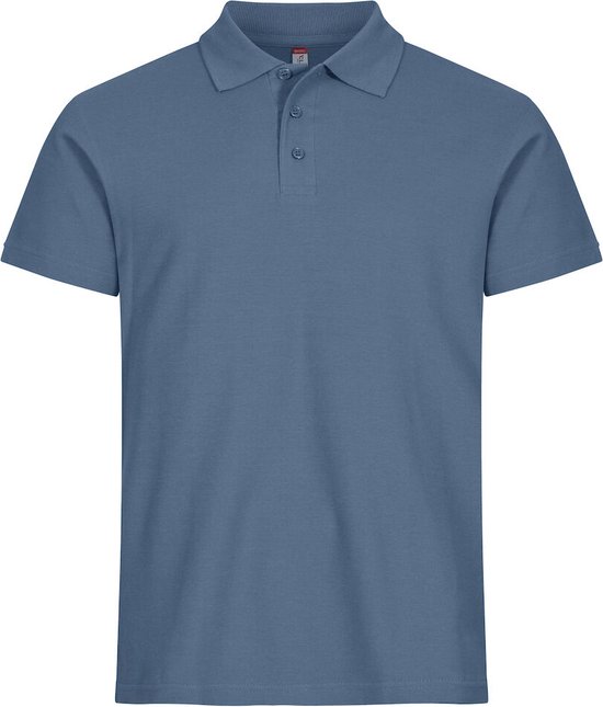 Clique Basic Polo - Staalblauw - Maat XL