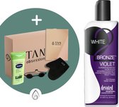 Devoted Creations ® White 2 Bronze Violet - Zonnebankcreme - Zonnebankcremes - Zonnebank creme - Met Bronzer - Incl. Exclusieve Tan Obsession Giftbox - 250 ML