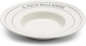 Riviera Maison Assiette à pâtes Assiette creuse Wit 26 cm - Assiette à risotto vaisselle italienne Long Island