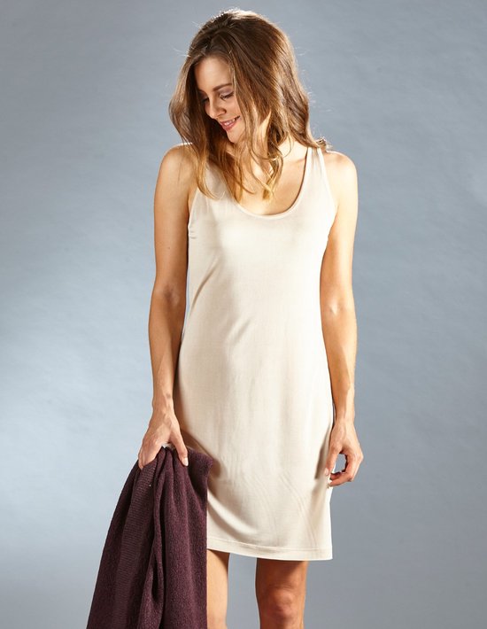 Fond de robe en soie a larges bretelles Kokon Zwo Nude XXL 100 Soie bol