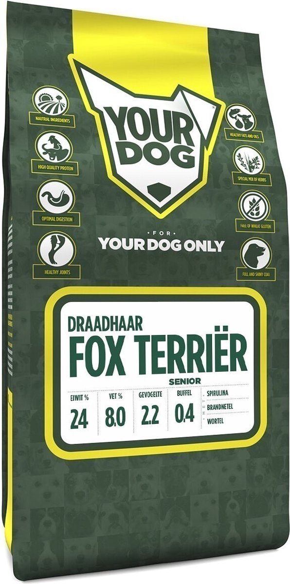 Yourdog Yourdog Fox terriër draadhaar Rasspecifiek Senior Hondenvoer 6kg | Hondenbrokken