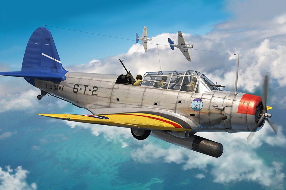 HobbyBoss Modelbouwpakket Militaire voertuigen - 81783 TBD-1 Devastator Plane Plastic - 1:48 - Modelbouw