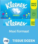Kleenex tissues - Family Box - Voordeelverpakking - 10 x 128 stuks = 1280 zakdoekjes