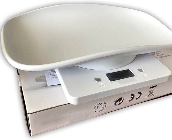 Relaxdays digitale babyweegschaal, weegschaal kind tot 20 kg, incl Relaxdays digitale babyweegschaal, weegschaal kind tot 20 kg, incl