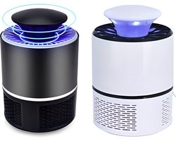 Muggenlamp - Insectenlamp - Muggenvanger - Zwart en Wit - Elektrisch - Luxe Design - Set van 2
