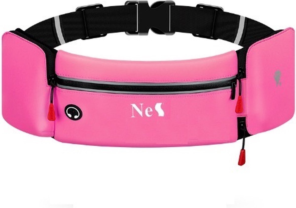 NeS Marathon - Hardloop gordel - Running belt - Sport heuptas - Hardloop Heuptas - Sport Heupband - Pink - Hardloopband - Sportband - Hardloop riem - Hardloop accessoires - Hardloopband Telefoonhouder