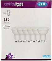 Getic-Light Voordeelpak 6stuks GU10 LED Wit 4.8W Koel Wit Licht 6500K