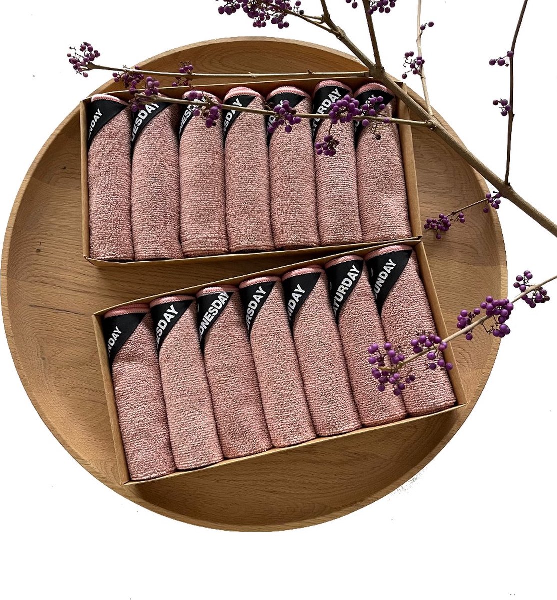 Klud Roze vaatdoekjes & microvezeldoekjes 14 dagen (zonder cadeauverpakking)
