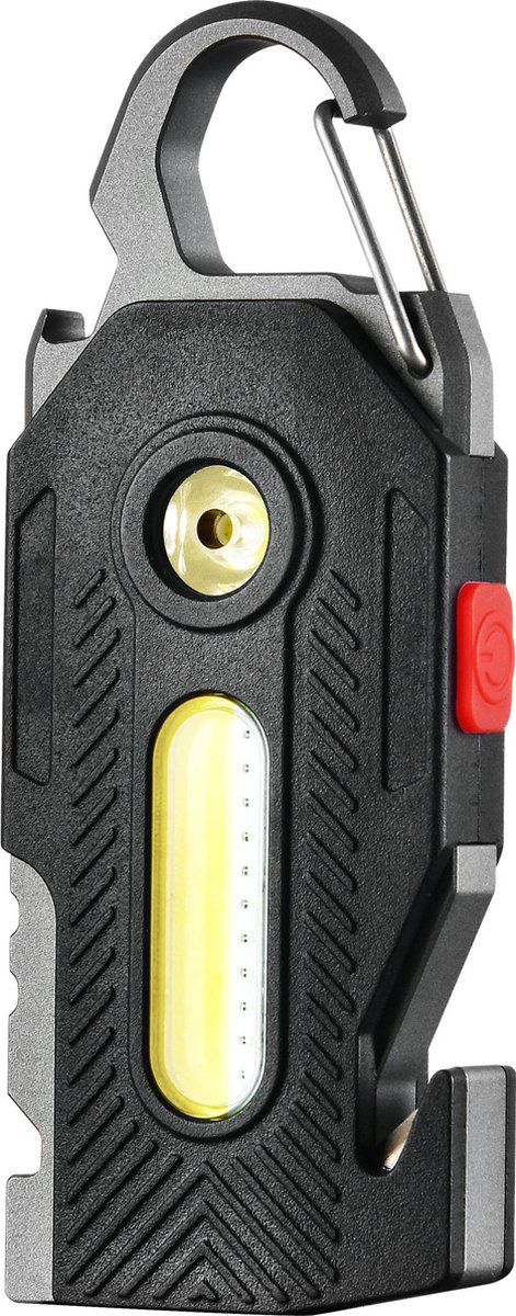 Porte-clés Lampe LED Multifonction – 460LM – Avec Tournevis, Bris De Vitre, Signal Rouge – Testé