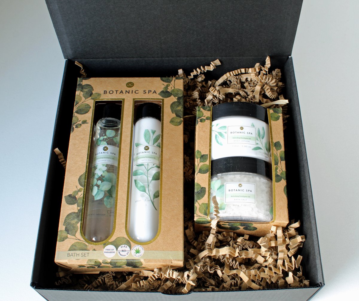 Minibox Botanic Spa - cadeau kerst - cadeau vrouw - badgeschenkset