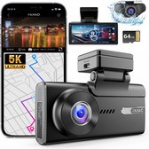 Nanocam M93 Pro dashcam voor auto met achter camera - 5K (of 4K + FullHD) resolutie - Parkeerbeveiliging - 64gb MicroSD - 4,0 inch Touchscreen LCD - 2x 150 graden kijkhoek - Nachtzicht - 2024 model