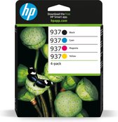 HP 937 - Inktcartridge - Zwart, Cyaan, Magenta & Geel