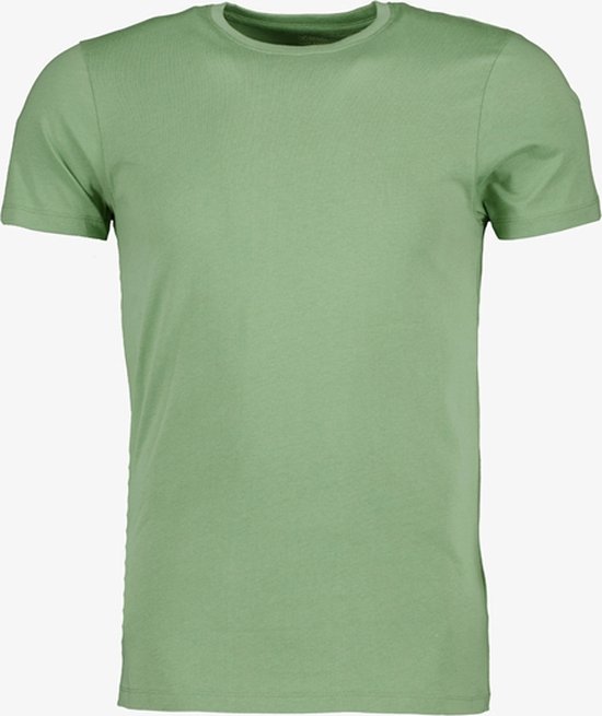 Unsigned heren T-shirt lichtgroen ronde hals - Maat S