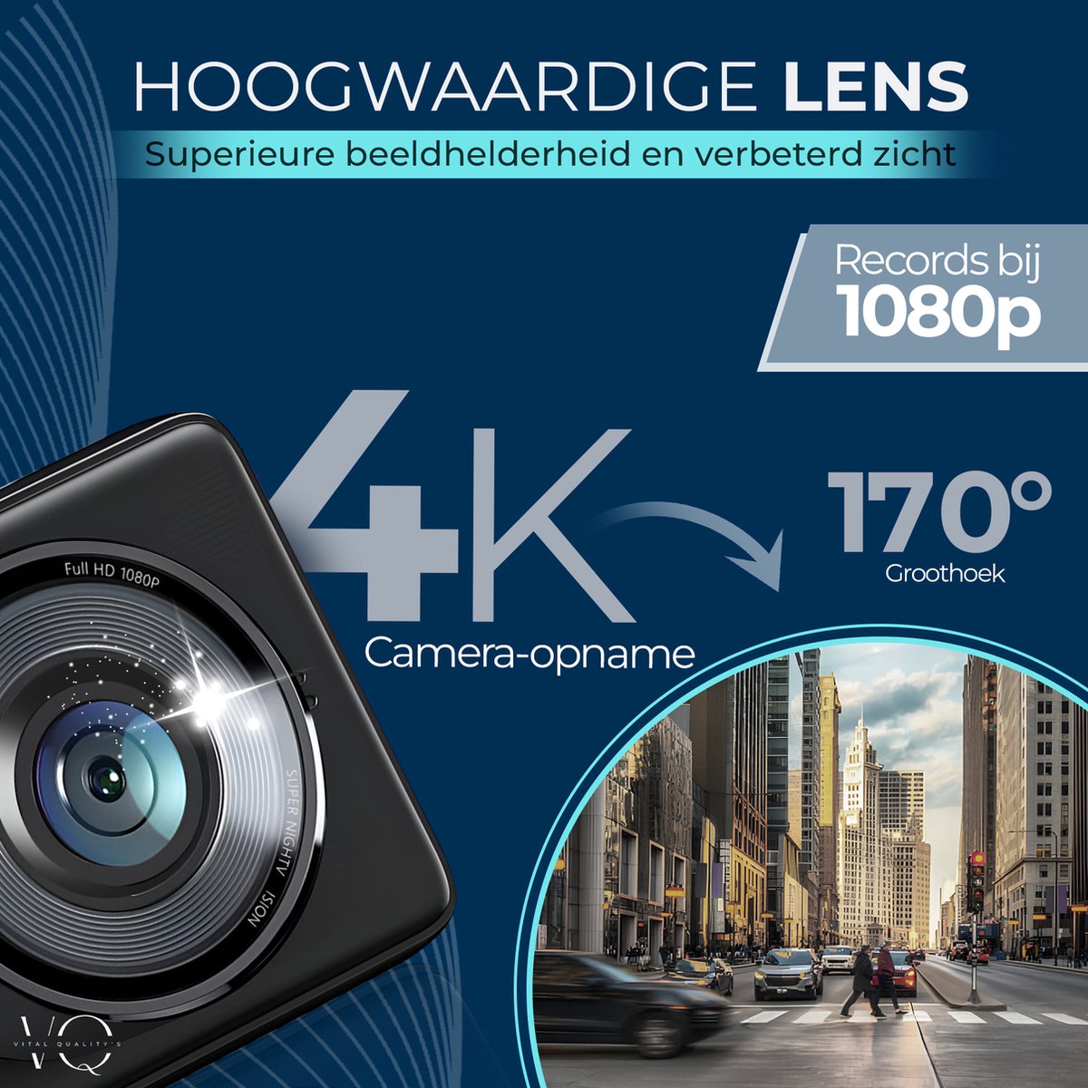 Dashcam Voor Auto Camera Voor 1080p Full HD - Incl. 64GB SD-kaart - Nachtvisie – foto 2