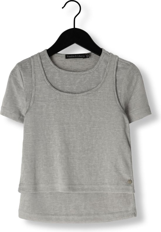 Frankie & Liberty Maevy Tee Tops & T-shirts Meisjes - Shirt - Grijs - Maat 176