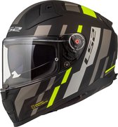LS2 Helm Vector II Tron FF811 mat zwart / geel maat M